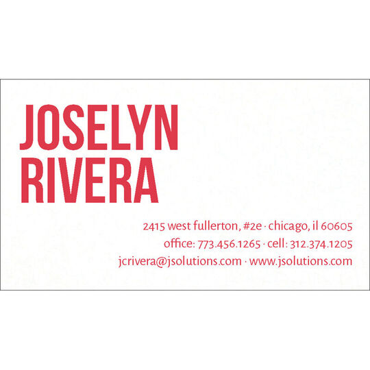 Bold Name Letterpress Contact Cards